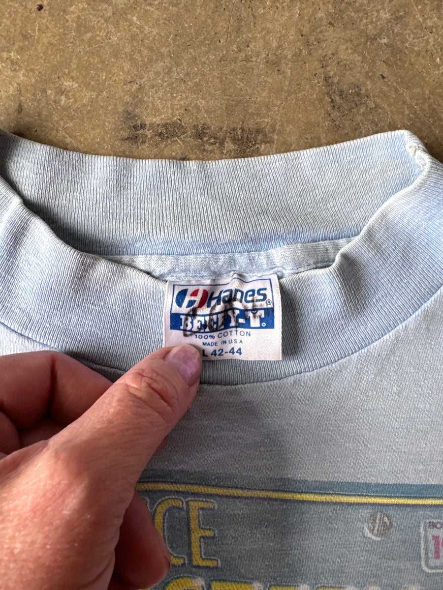 Bruce Springsteen 84-85 Blue Pink Cadillac T-Shirt – Reware Vintage