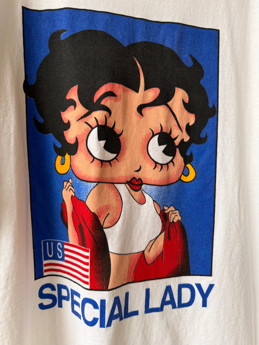 90s bettyboop ベティちゃん ラスタ　レゲエ　　ヴィンテージTシャツ 90 Betty Boop ベティーちゃん90sビッグプリント Tシャツ - メルカリ トップス