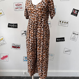 Leopard Print Wide Leg Jumpsuit