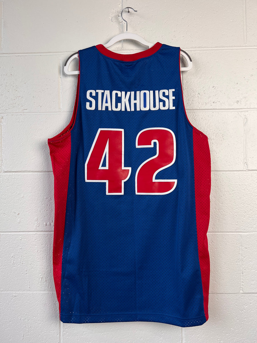 AUTHENTIC Jerry Stackhouse 48 Detroit Pistons Nike NBA Jersey VTG 97-98 OG  EUC