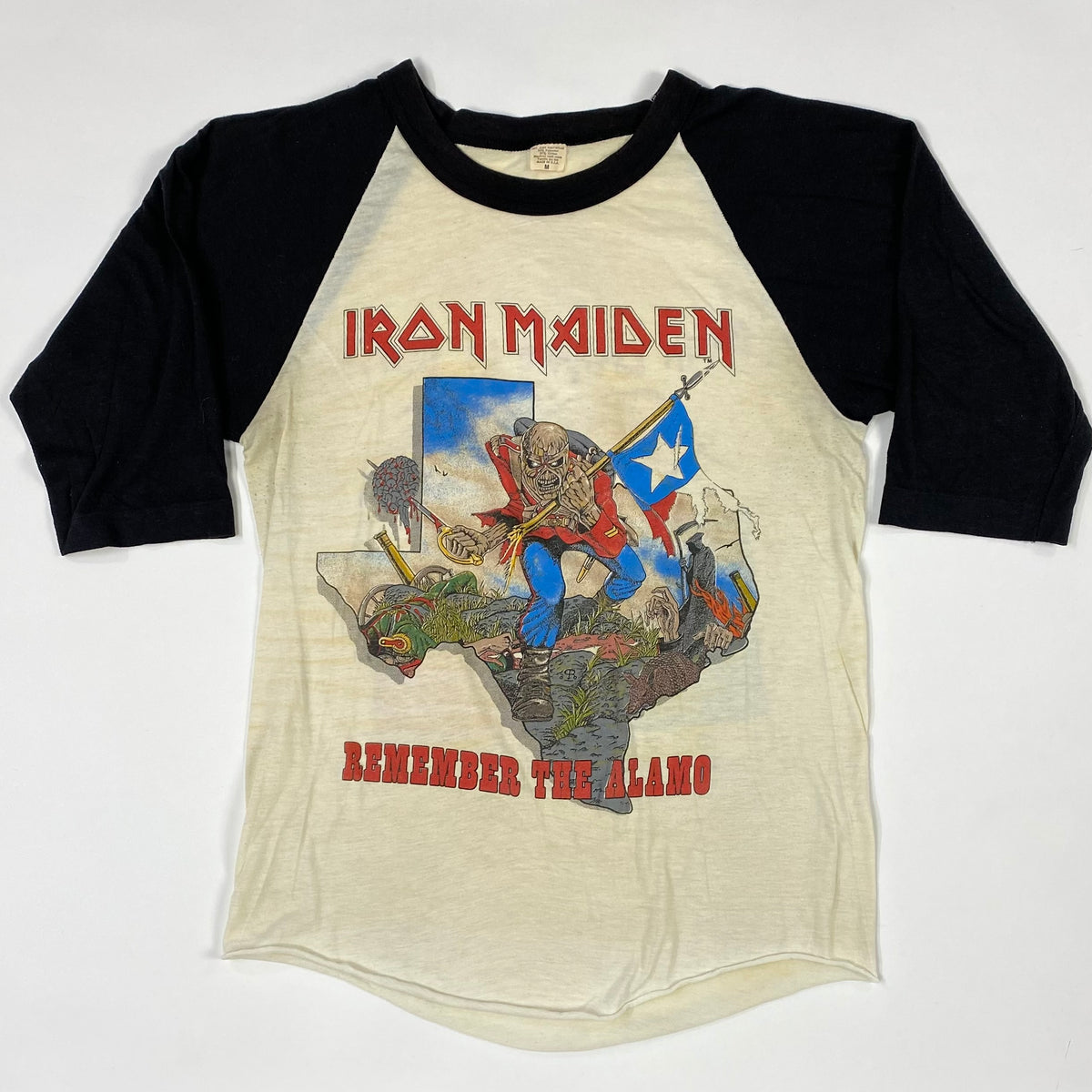 Iron Maiden Brain Damage in Tejas Raglan Shirt – Reware Vintage