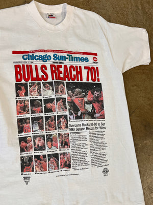 Chicago Bulls 1996 70 Game Record T-shirt