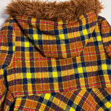 Girls Plaid Winter Coat