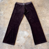 Y2K Brown Velour Juicy Track Pants