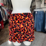 Flames Mini Bondage Skirt