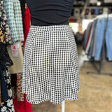 Black and White Gingham Mini Skirt