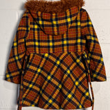 Girls Plaid Winter Coat