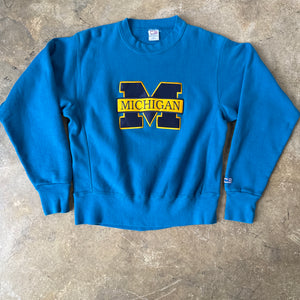 Teal Reverse Weave U of M Sweatshirt