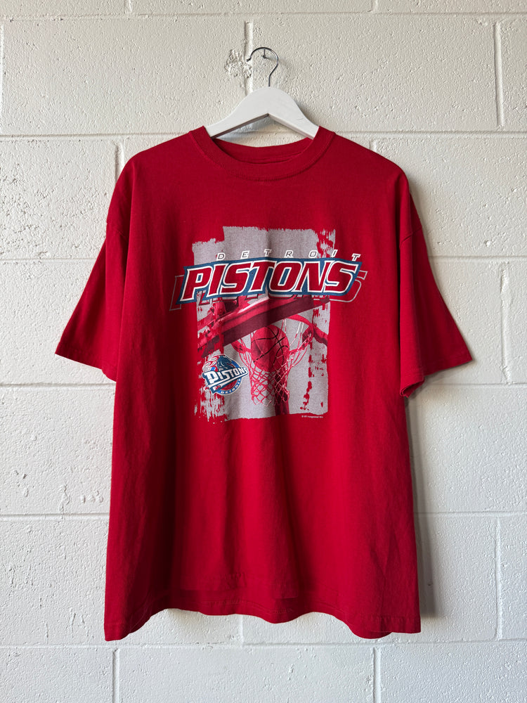 Pistons Red Net T-Shirt