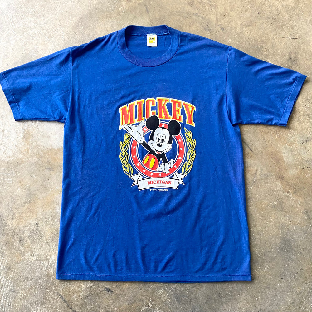 Mickey Mouse Michigan Blue T-shirt - Deadstock