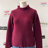 Burgandy Chenille Mock Sweater