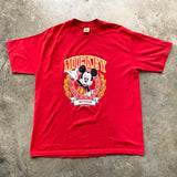 Mickey Mouse Michigan Red T-shirt - Deadstock