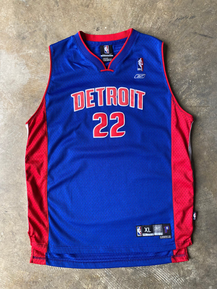 2009-10 Detroit Pistons Tayshaun Prince #22 Game Used Blue Warm Up Top Shirt  1