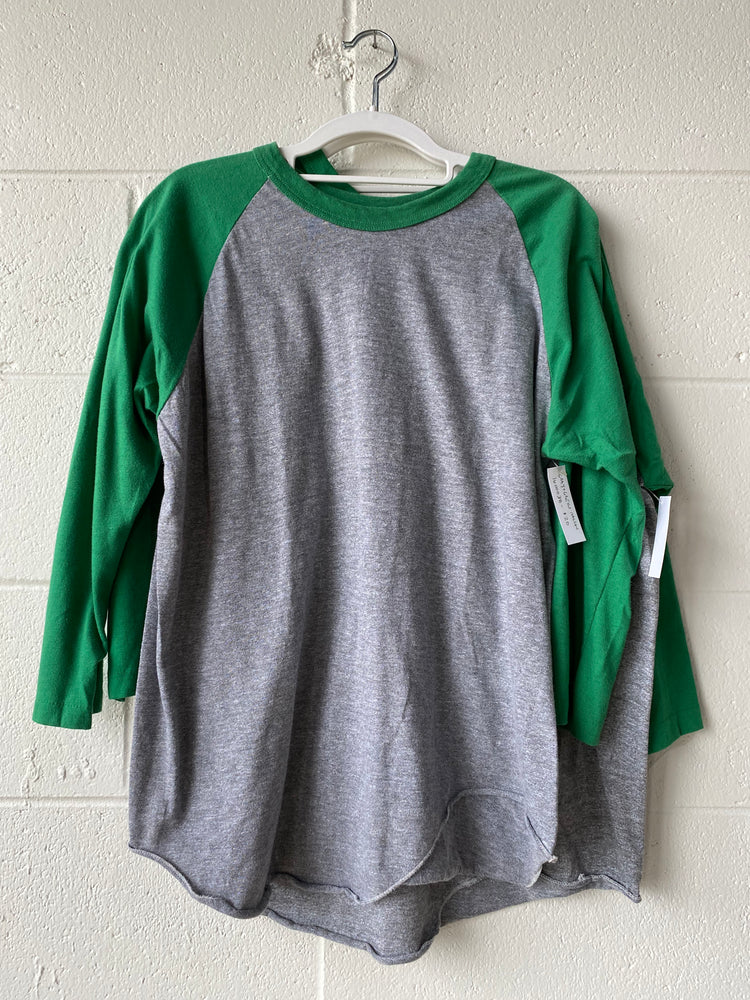 Gray & Green Raglan Shirt - Size XL
