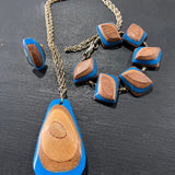 Painted Wood Jewelry Set