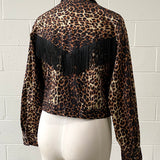 Leopard Fringe Jacket